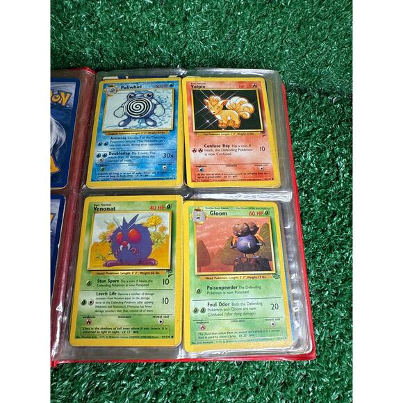 Vintage Red Pikachu Pokemon Card Binder 4-Pocket Full with Cards - Picture 9 of 17